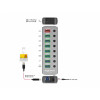DELOCK hub 8x USB + 1x Type-C PD �� ��������� 5Gbps 2.4A ���� - (63264)