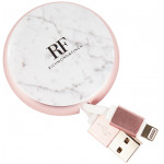 Richmond & Finch Lightning to USB Cable White Marble - (CW-014)