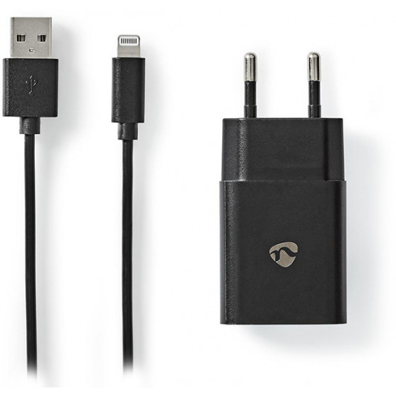 NEDIS Wall Charger 1x 2.4A 1x USB-A Lightning 8-Pin - (WCHAL242ABK)
