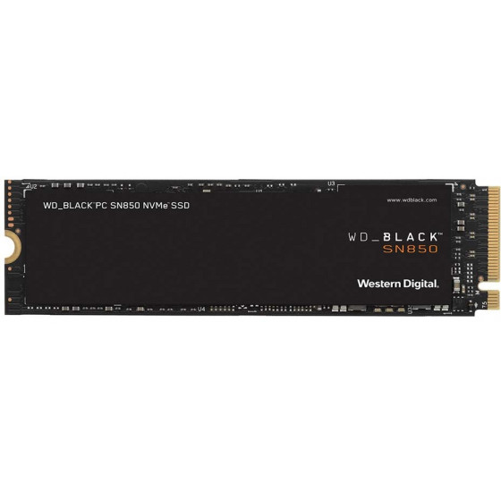 Western Digital ������ SSD SN850 500GB M.2 without heatsink NVMe PCIe Gen4 - (WDS500G1X0E)