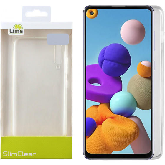 LIME SUCCESSORIES ���� SAMSUNG A21s A217 SLIMCLEAR TPU CAMERA GUARD ������� - (5205308268267)