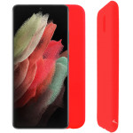 VOLTE-TEL ���� SAMSUNG S21 ULTRA 5G G998 SILICON TPU CAMERA GUARD RED - (5205308286636)