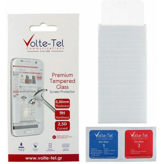 VOLTE-TEL TEMPERED GLASS SAMSUNG XCOVER 4S G398 9H 0.30mm 2.5D FULL GLUE FULL COVER - (5205308275579)