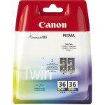 Canon ������ Inkjet CLI-36 Colour Twin Pack - (1511B018)