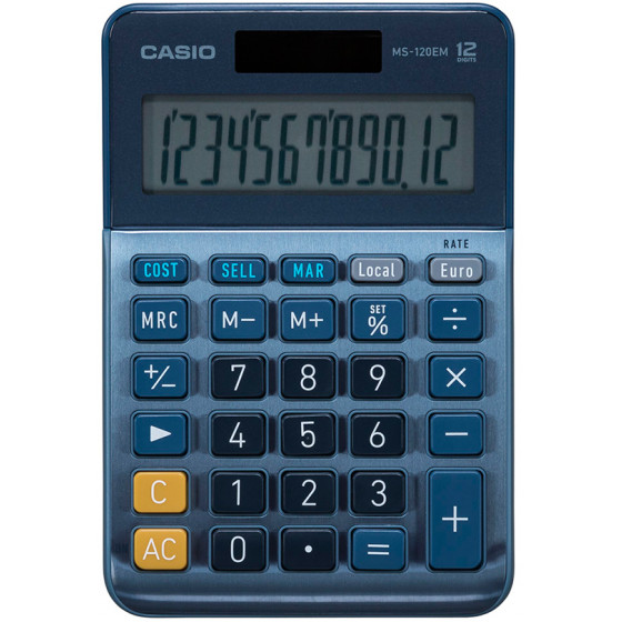 CASIO 12-DIGIT CALCULATOR - (MS-120EM)