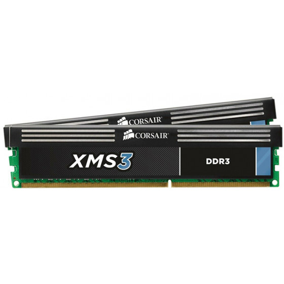 Corsair RAM DDR3 XMS3 1600MHz C11 16GB Memory Kit (2 x 8GB) - (CMX16GX3M2A1600C11)