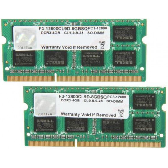 G.Skill Standard DDR3 1600MHz 8GB 2x4GB - (F3-12800CL9D-8GBSQ)