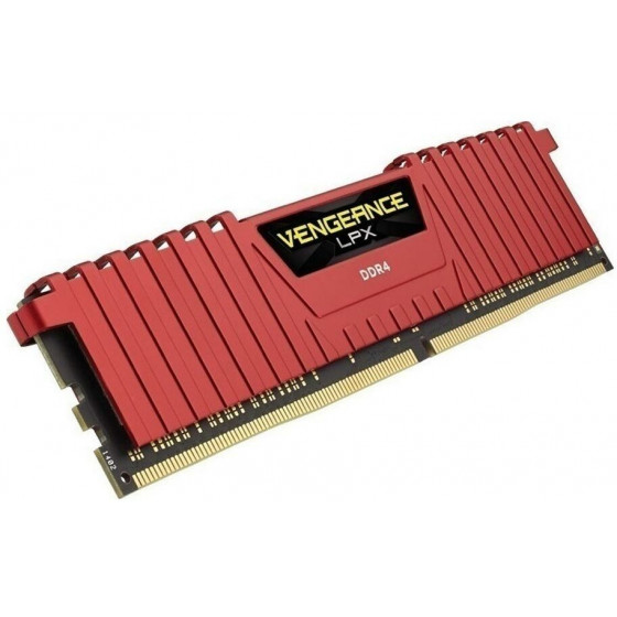 Corsair VENGEANCE LPX 8GB DDR4 DRAM 2400MHz Red - (CMK8GX4M1A2400C16R)