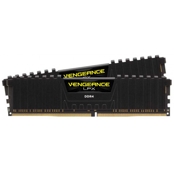 Corsair VENGEANCE(R) LPX 16GB 2 x 8GB DDR4 DRAM 2400MHz C14 Memory Kit - Black - (CMK16GX4M2A2400C14)