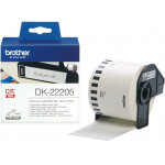 BROTHER LABEL PRINTER TAPE Black on White 62mm wide (DK-22205)