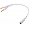 POWERTECH ���������� 2x 3.5mm �� 3.5mm ������ 0.2m ����� - (CAB-J048)