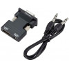 POWERTECH ���������� HDMI F �� VGA M �� audio ����� - (CAB-H120)