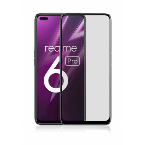 FONEX 3D JAPAN FULL FACE REALME 6 PRO black TEMPERED GLASS - (MOS14643DB)