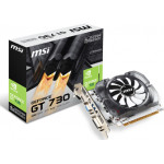 MSI PCI-E NVIDIA GF GT 730 4GB 15PIN DSUB/DL DVI-I/HDMI 2 SLOT FANSINK - (N730-4GD3V2)