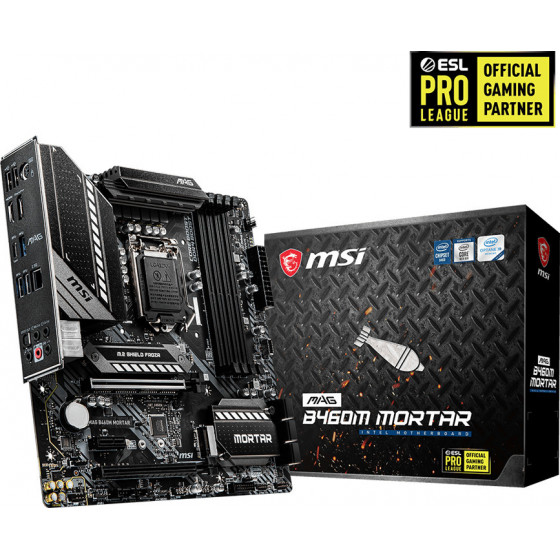 MSI MB SOCKET INTEL LGA1200 MICRO-ATX 3YW - (B460M MORTAR)