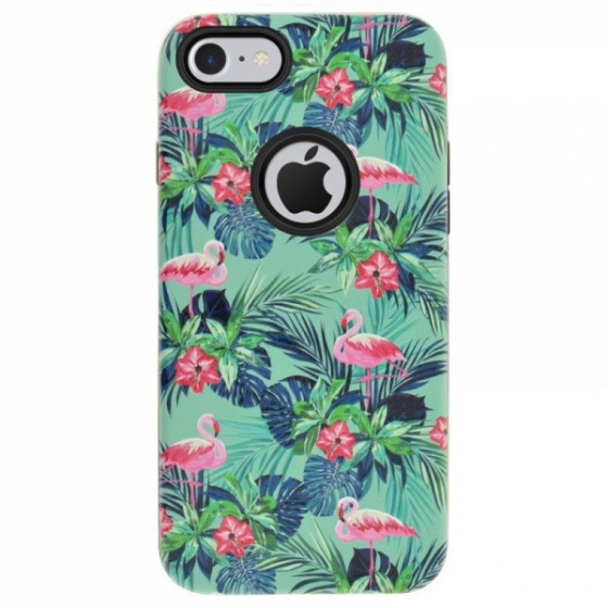 4-OK FLAMINGO IPHONE 7 green backcover - (CFIP7V)