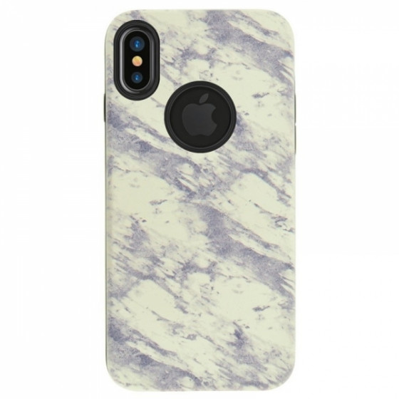 4-OK MARBLE IPHONE X / XS white backcover - (CMIPXW)