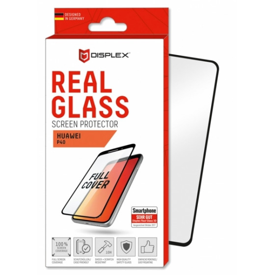 DISPLEX REAL GLASS 3D FULL GLUE HUAWEI P40 black - (01282)