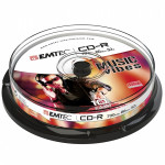 EMTEC CD-R 700MB / 80 MIN 52x SLIM 10��� CAKE BOX - (ECOC801052CB)