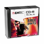 EMTEC CD-R 700MB / 80 MIN 52x SLIM 10��� SLIM CASE - (ECOC801052SL)