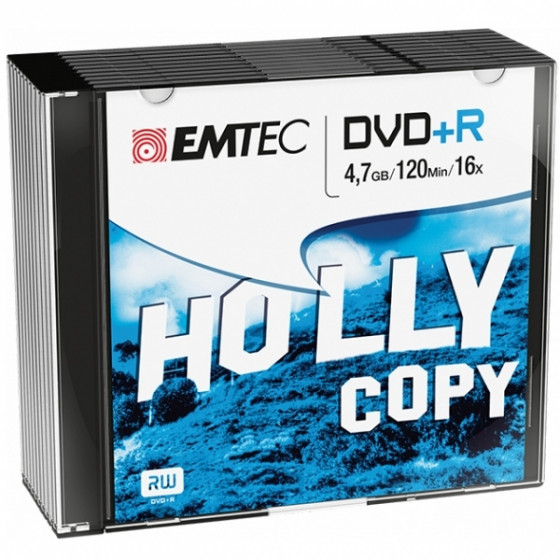 EMTEC DVD+R 4.7GB 16x SLIM 10��� - (ECOVPR471016SL)