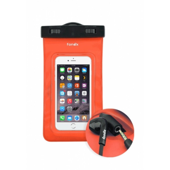 FONEX WATERPROOF CASE FOR SMARTPHONES 6 red - (CWUNAR)