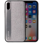 SO SEVEN METALLIC PU IPHONE X / XS silver backcover - (SVNCSMPU4IP8)