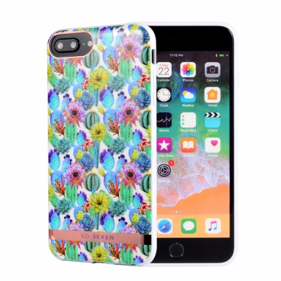 SO SEVEN MEXICO BLUE CACTUS IPHONE 7 PLUS / 8 PLUS backcover - (SSBKC0364)