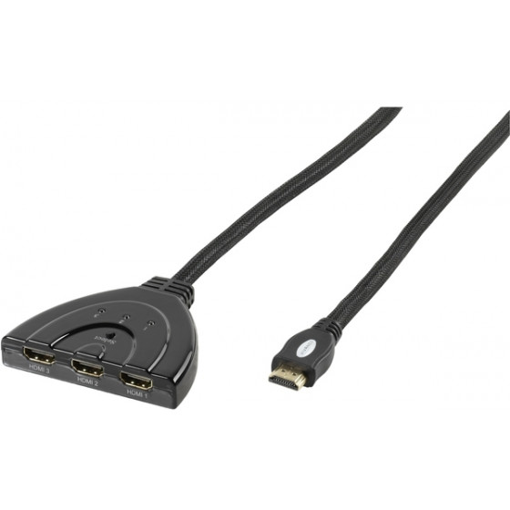 VIVANCO 3WAY HDMI AUTO SWITCHER 3 IN 1 4K 30HZ 0.80m - (47079)