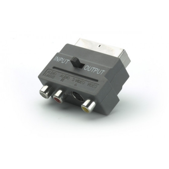 VIVANCO ADAPTER SCART MINI DIN SOCKET TO 3X RCA SWITCHABLE - (47504)