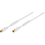 VIVANCO ANTENNA CABLE 3m COAX PLUG-COAX SOCKET FERRITE 100 dB white - (48120)