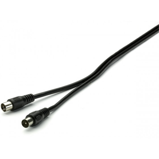 VIVANCO ANTENNA CABLE 5m COAX PLUG-COAX SOCKET 90 dB black - (48510)