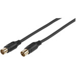 VIVANCO ANTENNA CABLE 5m COAX PLUG-COAX SOCKET FERRITE 90 dB black - (48135)