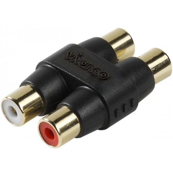 VIVANCO AUDIO ADAPTER 2X RCA TO 2X RCA black - (46102)