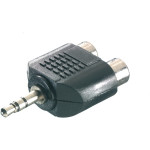 VIVANCO AUDIO ADAPTER 3.5mm JACK TO 2X RCA black - (46047)