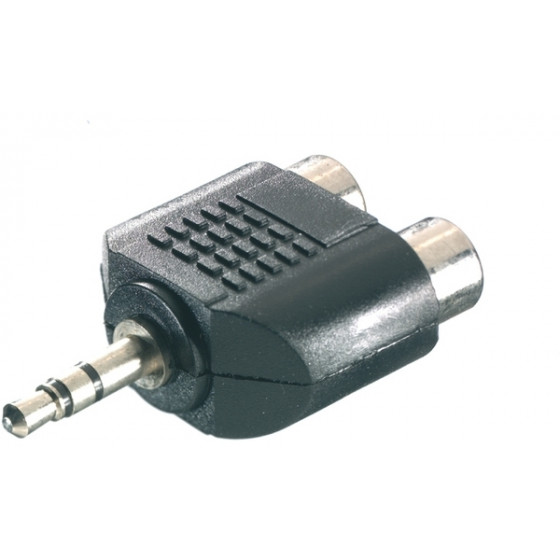 VIVANCO AUDIO ADAPTER 3.5mm JACK TO 2X RCA black - (46047)