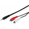 VIVANCO BULK AUDIO CONNECTION CABLE 3.5mm TO 2X RCA 5m - (19720)