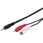 VIVANCO BULK AUDIO CONNECTION CABLE 3.5mm TO 2X RCA 5m - (19720)