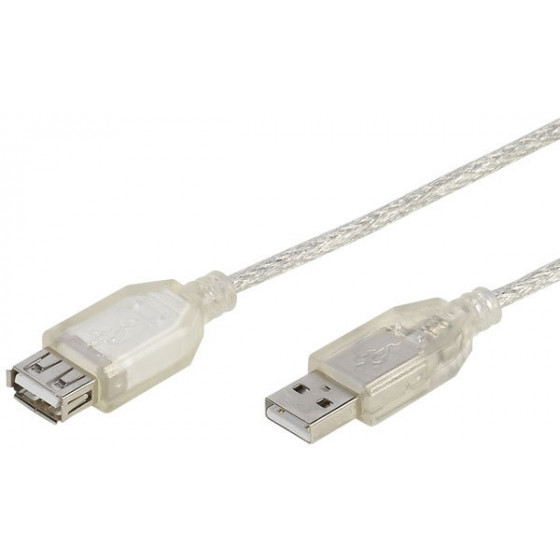 VIVANCO BULK EXTENTION USB A to USB A 1.8m transparent - (25414)