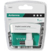 VIVANCO COAX ANGLED PLUG white - (48007)