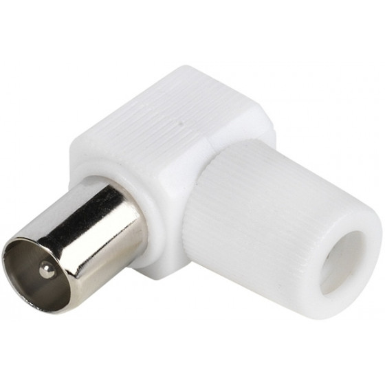 VIVANCO COAX ANGLED PLUG white - (48007)