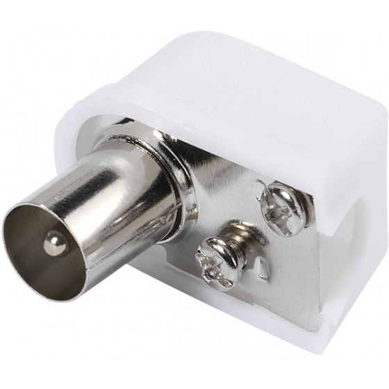 VIVANCO COAX PLUG ANGLED white - (48008)