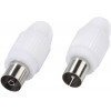 VIVANCO COAX PLUG SET FOR AERIAL white - (48002)
