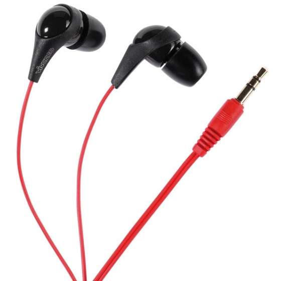 VIVANCO FUSION EARPHONES 1.2m black red - (26773A)