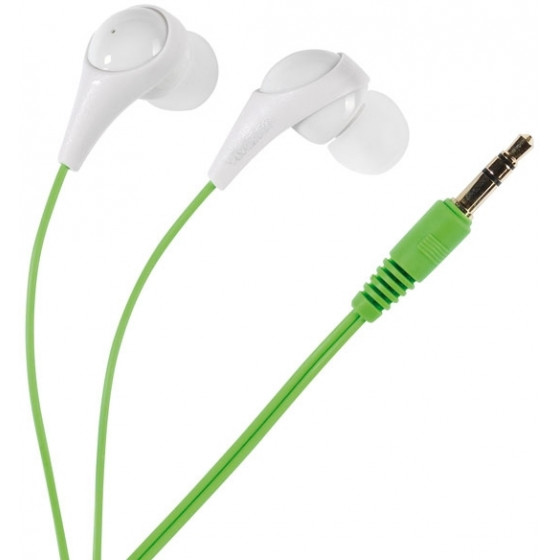 VIVANCO FUSION EARPHONES 1.2m white green - (26773B)
