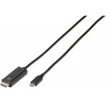 VIVANCO HIGH SPEED HDMI CABLE HDMI to TYPE C 1.5M black - (45512)