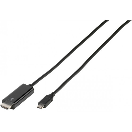 VIVANCO HIGH SPEED HDMI CABLE HDMI to TYPE C 1.5M black - (45512)