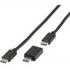 VIVANCO TRAVEL CHARGER TYPE C PORT + DATA CABLE TYPE C 30W FOR NOTEBOOK black - (34315)