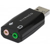 VIVANCO USB 2.0 AUDIO ADAPTER FOR SOUNDCARD AND HEADSET black - (36657)