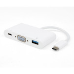 VIVANCO USB TYPE C 3 in 1 ADAPTER VGA / HUB / CHARGING - (34294)